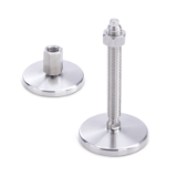 GN 21 - Stainless Steel-Levelling feet, with turned base, without mounting bores, Inch