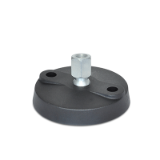 WN 9000 A - Tapped Type-"NY-LEV®" Nylon Base Leveling Mounts, Type A, With Lag Bolt Holes, Without Rubber Pad