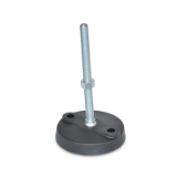WN 9000 A - Stud Type-"NY-LEV®" Nylon Base Leveling Mounts, Type A With Lag Bolt Holes, Without Rubber Pad