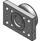 KR - axial bearings fixed with flange plates